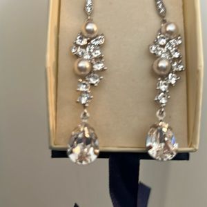 Long dangle crystal earrings